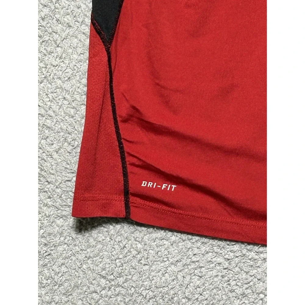 Nike‎ Pro Combat Shirt Boys XL Red Dri-Fit Fitted Training Athletic Youth Sports
